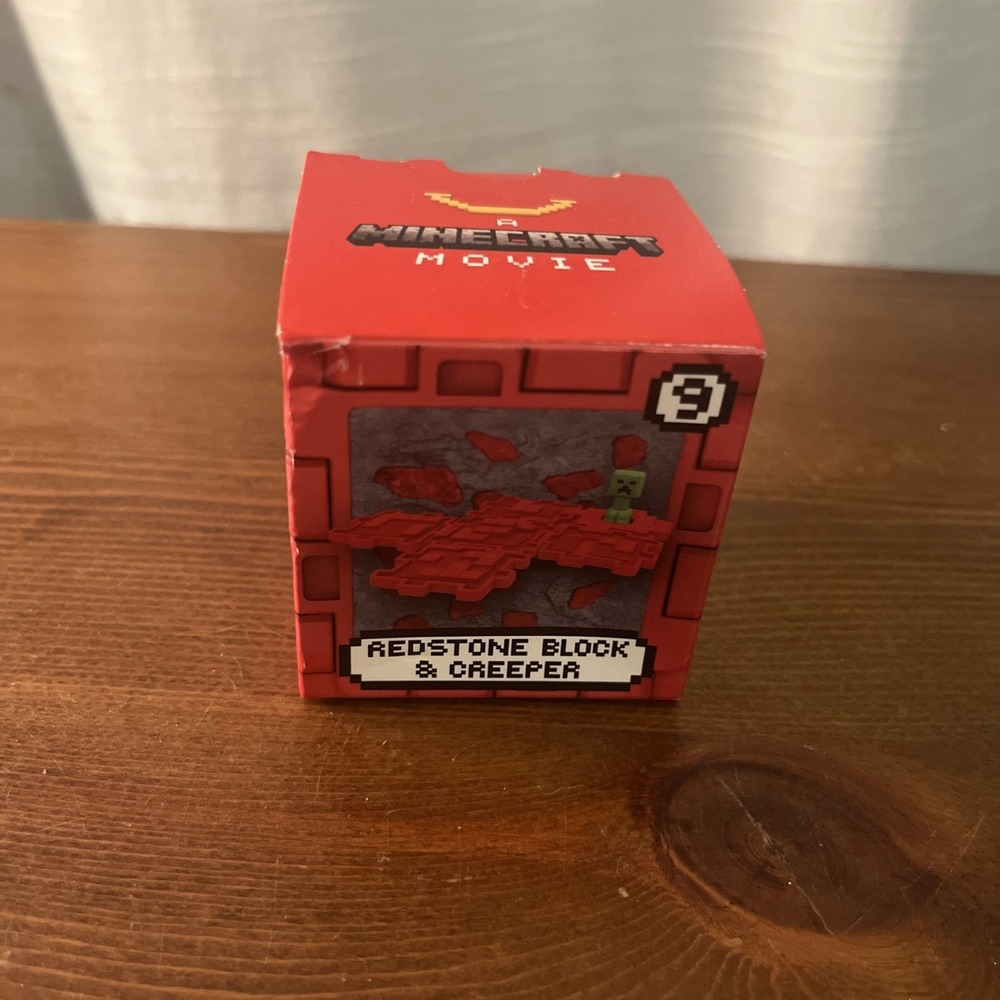 2025 McDonald's Minecraft‎ Happy Meal Toy #9 Redstone Block & Creeper